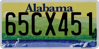 AL license plate 65CX451