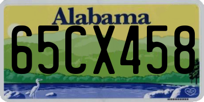 AL license plate 65CX458