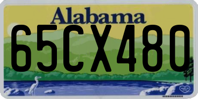 AL license plate 65CX480