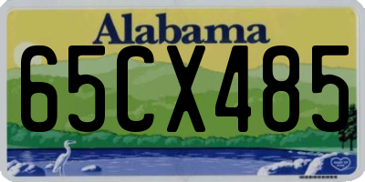 AL license plate 65CX485