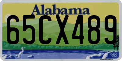 AL license plate 65CX489