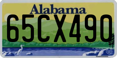 AL license plate 65CX490