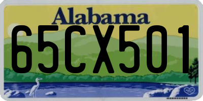 AL license plate 65CX501