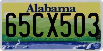 AL license plate 65CX503