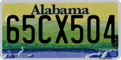 AL license plate 65CX504