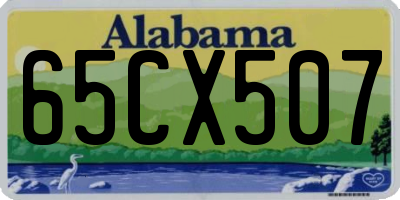 AL license plate 65CX507