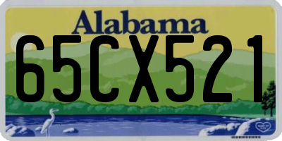 AL license plate 65CX521