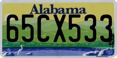 AL license plate 65CX533