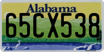 AL license plate 65CX538