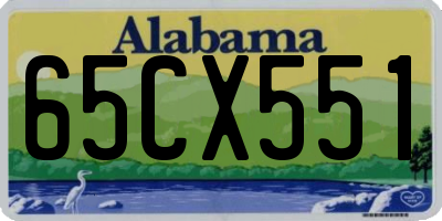 AL license plate 65CX551