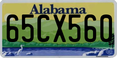 AL license plate 65CX560