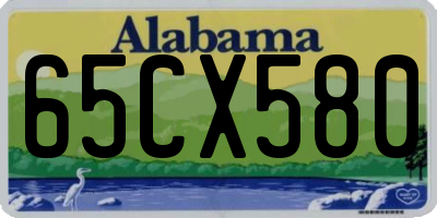 AL license plate 65CX580