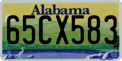 AL license plate 65CX583