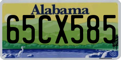 AL license plate 65CX585
