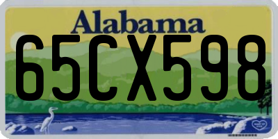 AL license plate 65CX598
