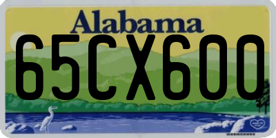 AL license plate 65CX600
