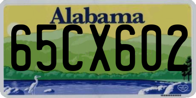 AL license plate 65CX602