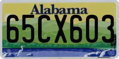 AL license plate 65CX603