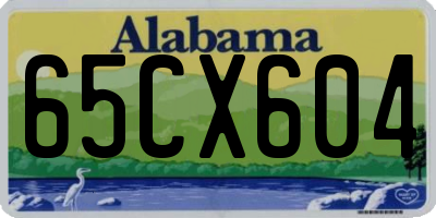 AL license plate 65CX604