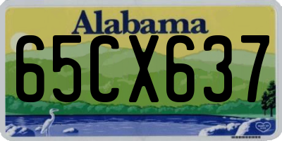 AL license plate 65CX637