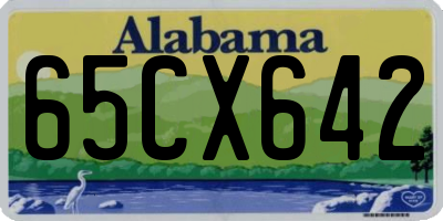 AL license plate 65CX642