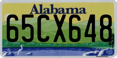 AL license plate 65CX648