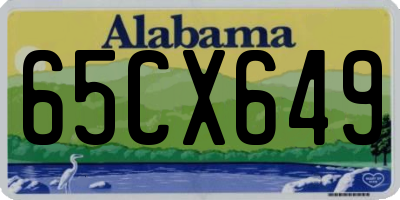 AL license plate 65CX649