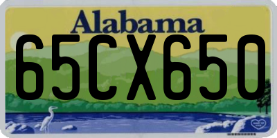 AL license plate 65CX650