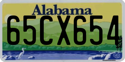 AL license plate 65CX654