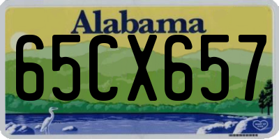 AL license plate 65CX657