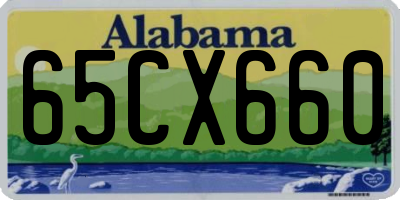 AL license plate 65CX660