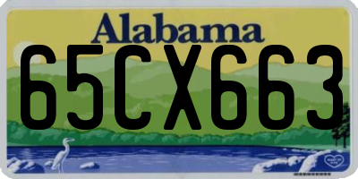 AL license plate 65CX663