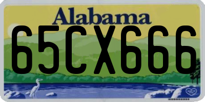 AL license plate 65CX666