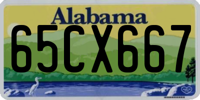 AL license plate 65CX667