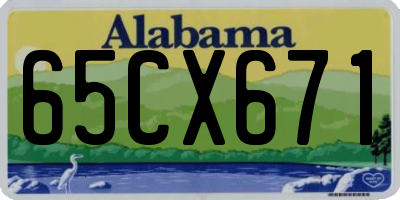 AL license plate 65CX671