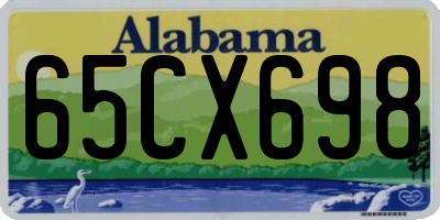 AL license plate 65CX698