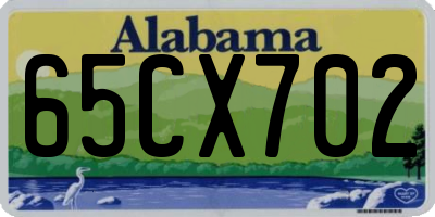 AL license plate 65CX702