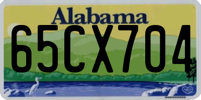 AL license plate 65CX704