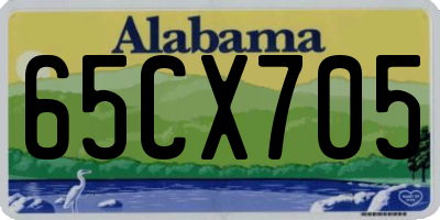 AL license plate 65CX705