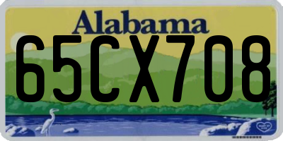 AL license plate 65CX708