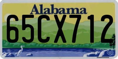AL license plate 65CX712