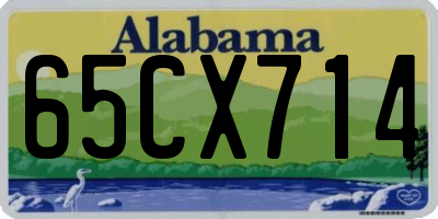 AL license plate 65CX714