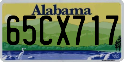 AL license plate 65CX717