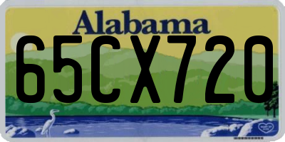 AL license plate 65CX720
