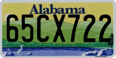 AL license plate 65CX722