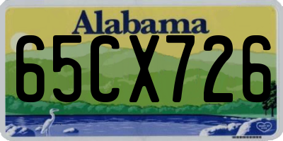 AL license plate 65CX726