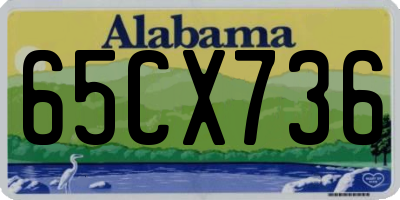 AL license plate 65CX736