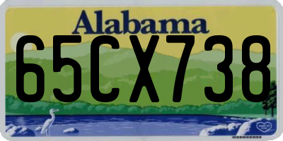AL license plate 65CX738