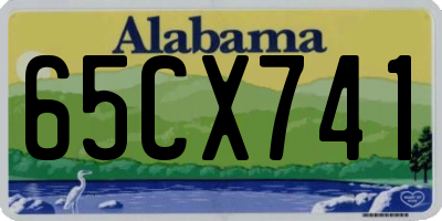 AL license plate 65CX741