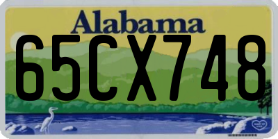 AL license plate 65CX748